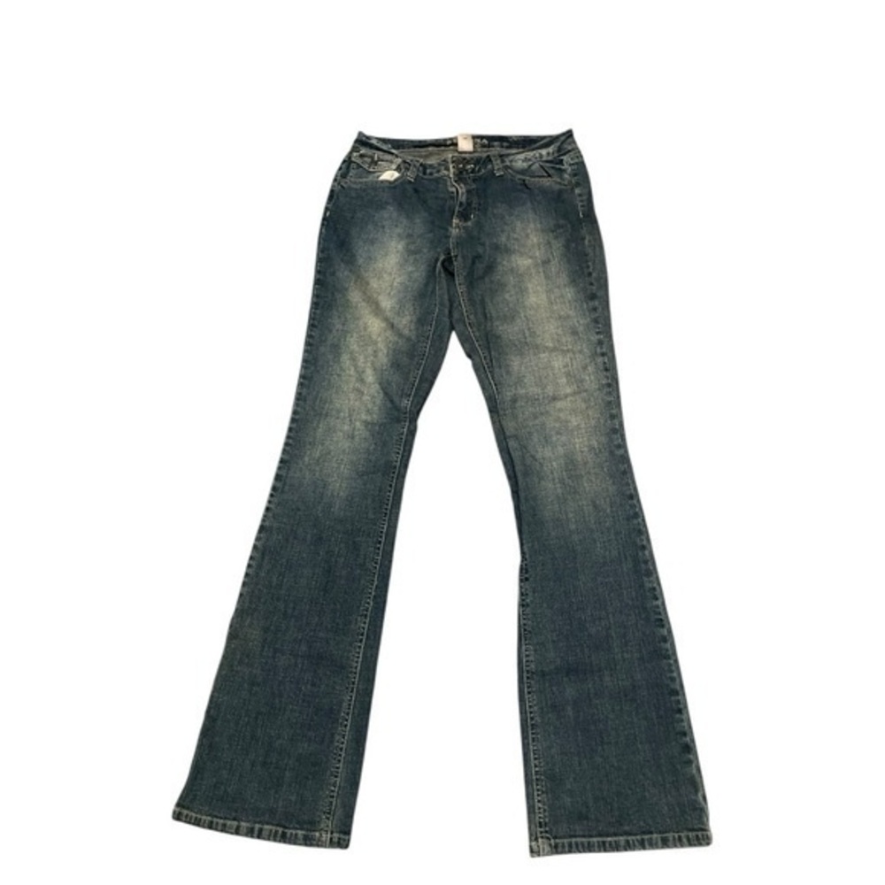 Arizona Jean Company Blue Flare Wide Leg Denim